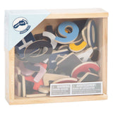 Piccole piede - Colore di figure magnetiche in legno. 37dlg.