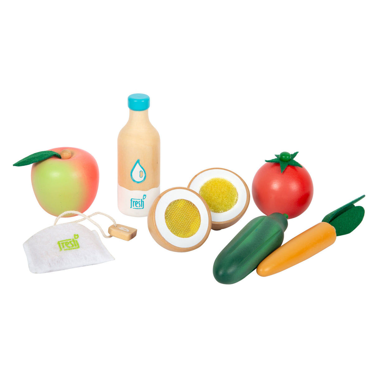 Malá noha dřevěná sada vegetariánských potravin, 17DLG.