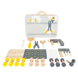 Petit pied - boîtier d'outils en bois mini, 44dlg,