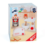 Kleng Fouss Holzkëschtapparat Set, Set vun 3