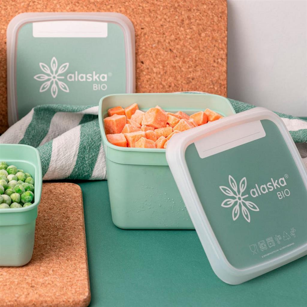 DBP Alaska Frozen Boxes Square 0,75L 3 stykker myntgrøn