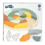 Puzzle de forme en bois de petit pied rond, 24e.