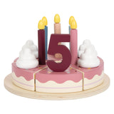 Petit pied - gâteau d'anniversaire actuel en bois, 18dlg.