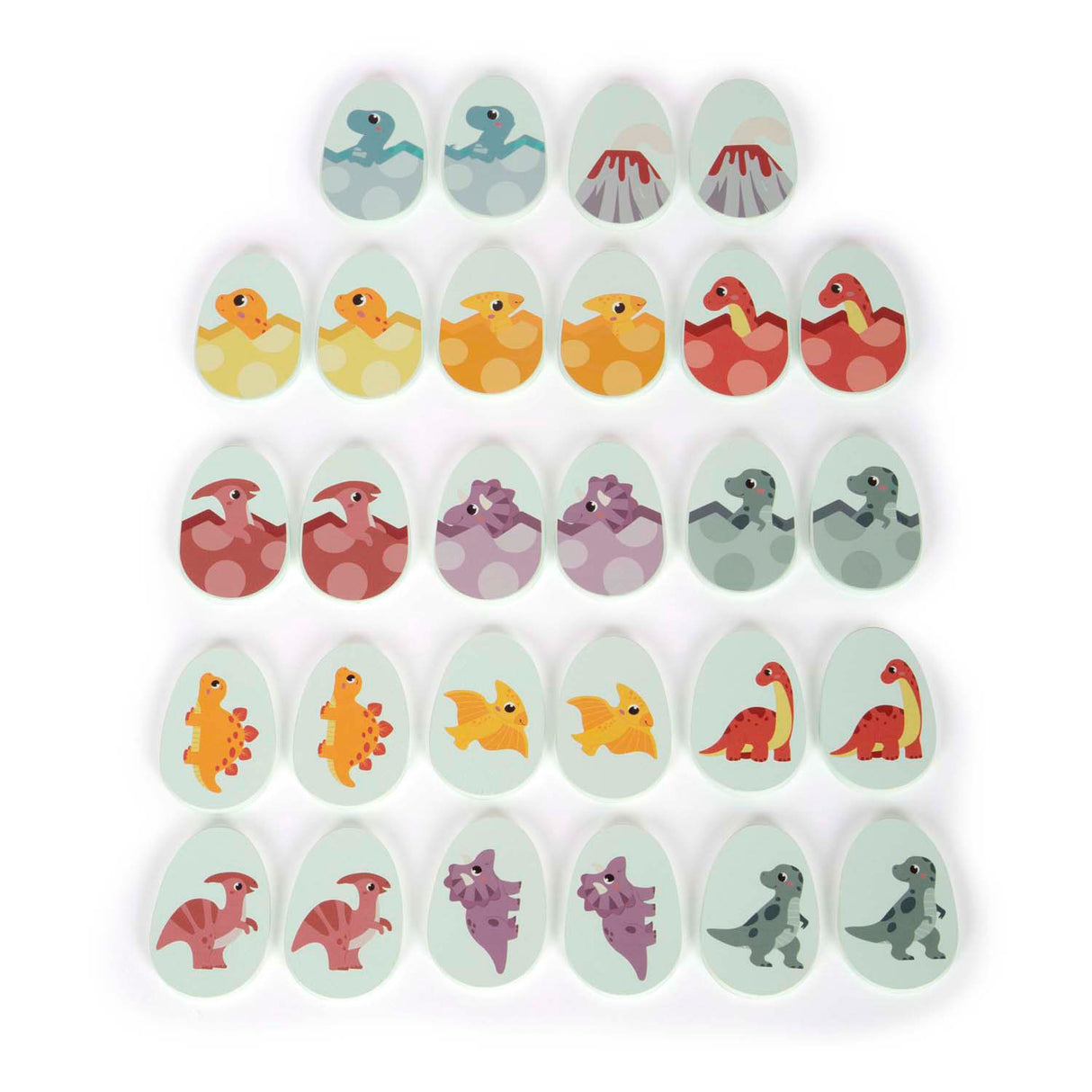 Petit pied - Dino Memospel en bois dans la boîte de rangement