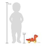 Petit pied - Figure de randonnée en bois Dino