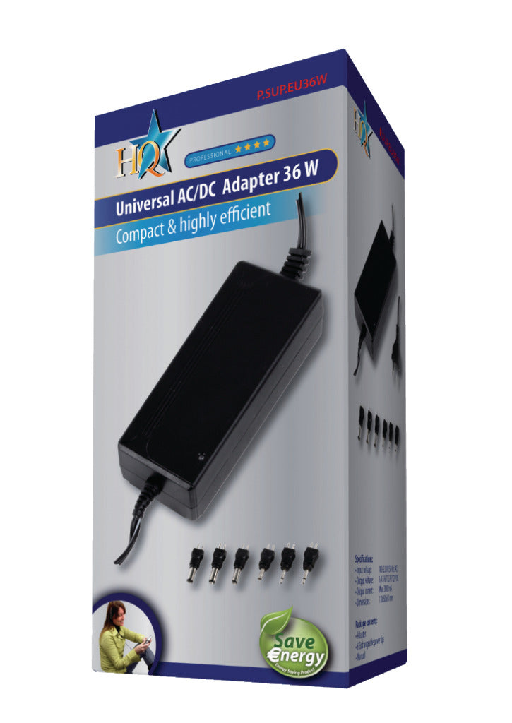 HQ P. sup. EU36W Universal Adapter 36 W