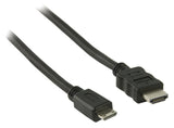 Valueline VLVP34500B10 Cavo HDMI ad alta velocità con Ethernet HDMI - Connettore mini HDMI 1,00 M nero
