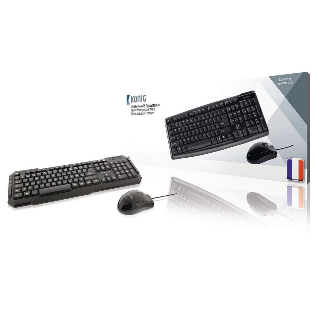 Other brands K OUML; NIG CSKMCU100 USB Keyboard Optical Mouse Black