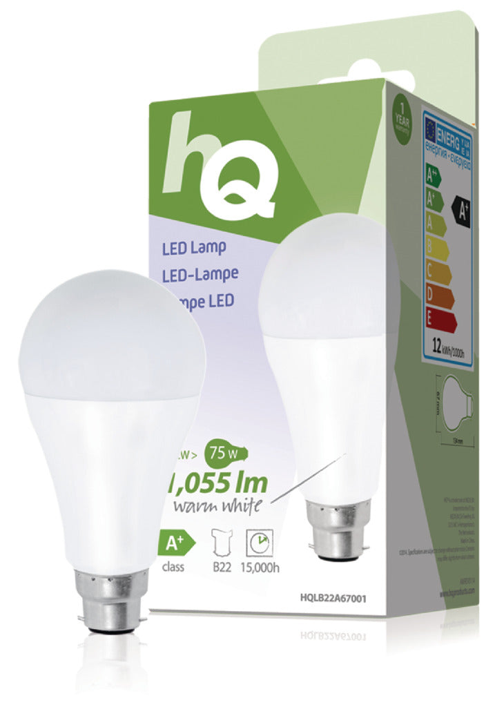 HQ lb22A67001 A67 B22 12W (75W) LED svetilka