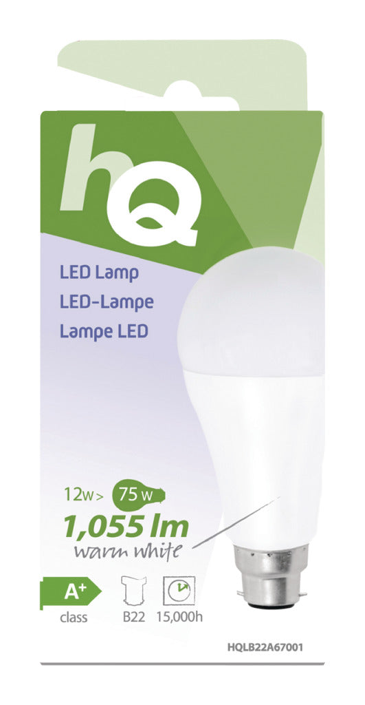 HQ lb22A67001 A67 B22 12W (75W) LED svetilka