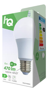 HQ LE27A60001 LED LAMP A60 E27 6,5 W 470 LM 2 700 K