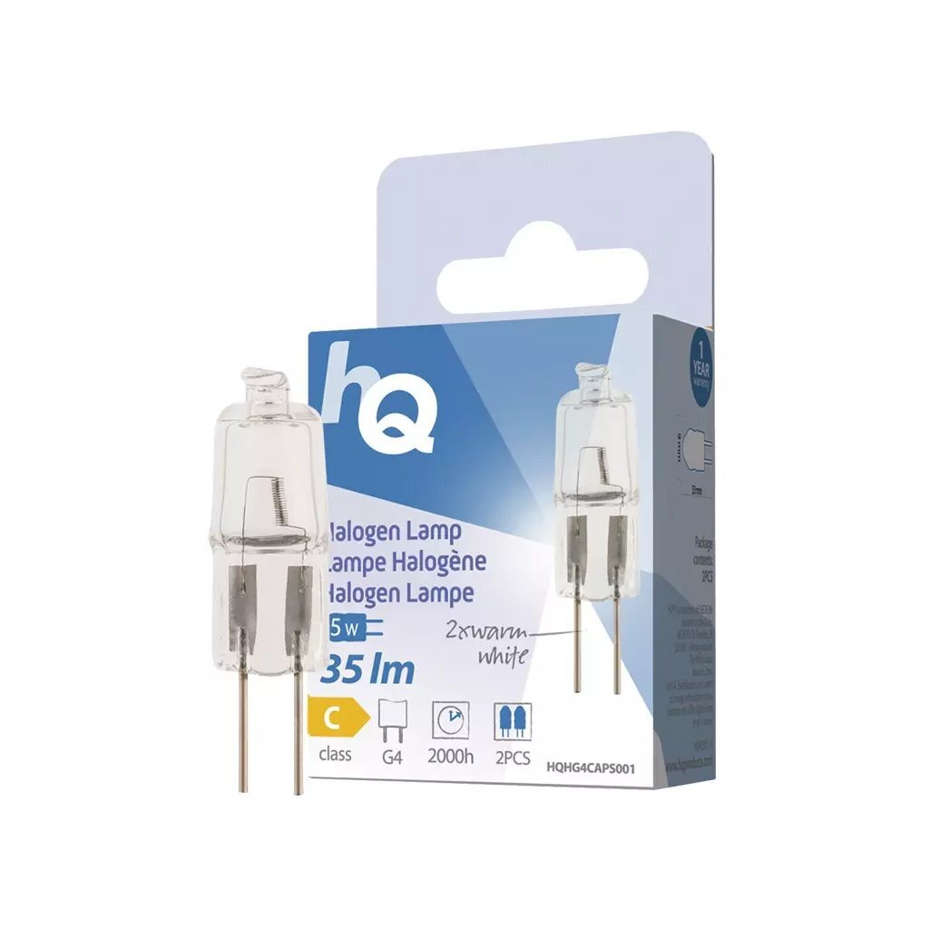 Lámpara de halógeno HQ G4 5W 35LM White cálido 2 piezas