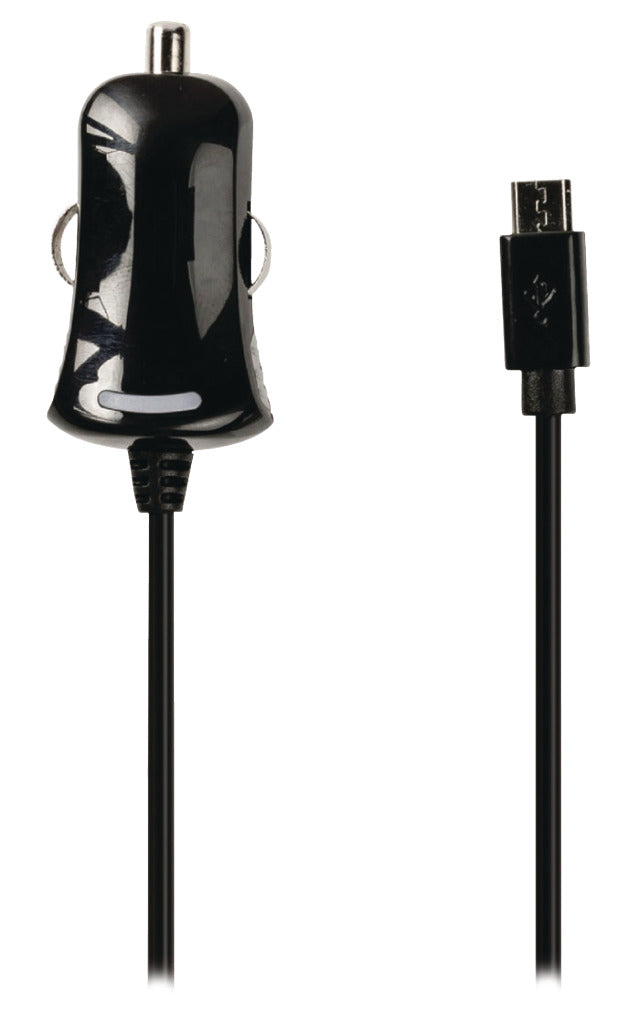 Valuelin VLMB60890B10 MICRO-USB-Ladegerät Micro USB Male-12V Autoanschluss 1,00 m schwarz 2.1a