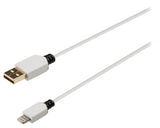 K OUML; NIG KNM39300W10 SYNC OCH LADDA KABEL 8 -PINS Lightning Man - USB 2.0 En hane 1,00 m vit