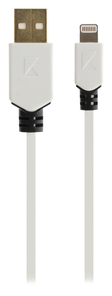 K OUML; NIG KNM39300W10 SYNC OCH LADDA KABEL 8 -PINS Lightning Man - USB 2.0 En hane 1,00 m vit