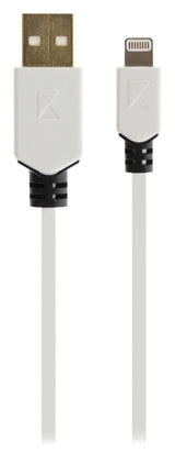 K OUML; NIG KNM39300W10 SYNC OCH LADDA KABEL 8 -PINS Lightning Man - USB 2.0 En hane 1,00 m vit