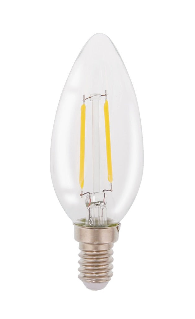 HQ LFE14CAND001 LED RETRO FILAMMER LAMP E14 Lys 2 W 210 LM 2700 K