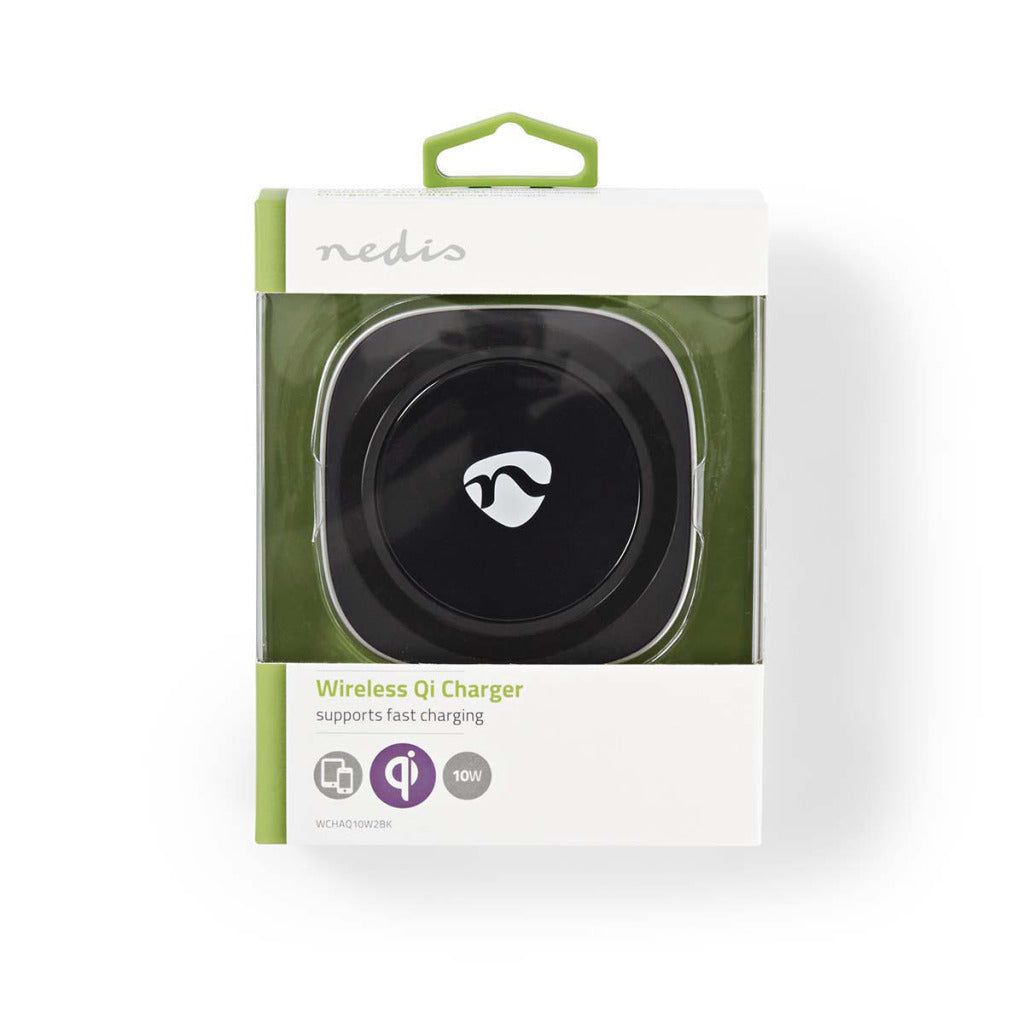NEDIS WCAQ10W2BK SNELL Caricatore SNELL FAST Wireless Charger 10 W 2.0 A Fed Over USB
