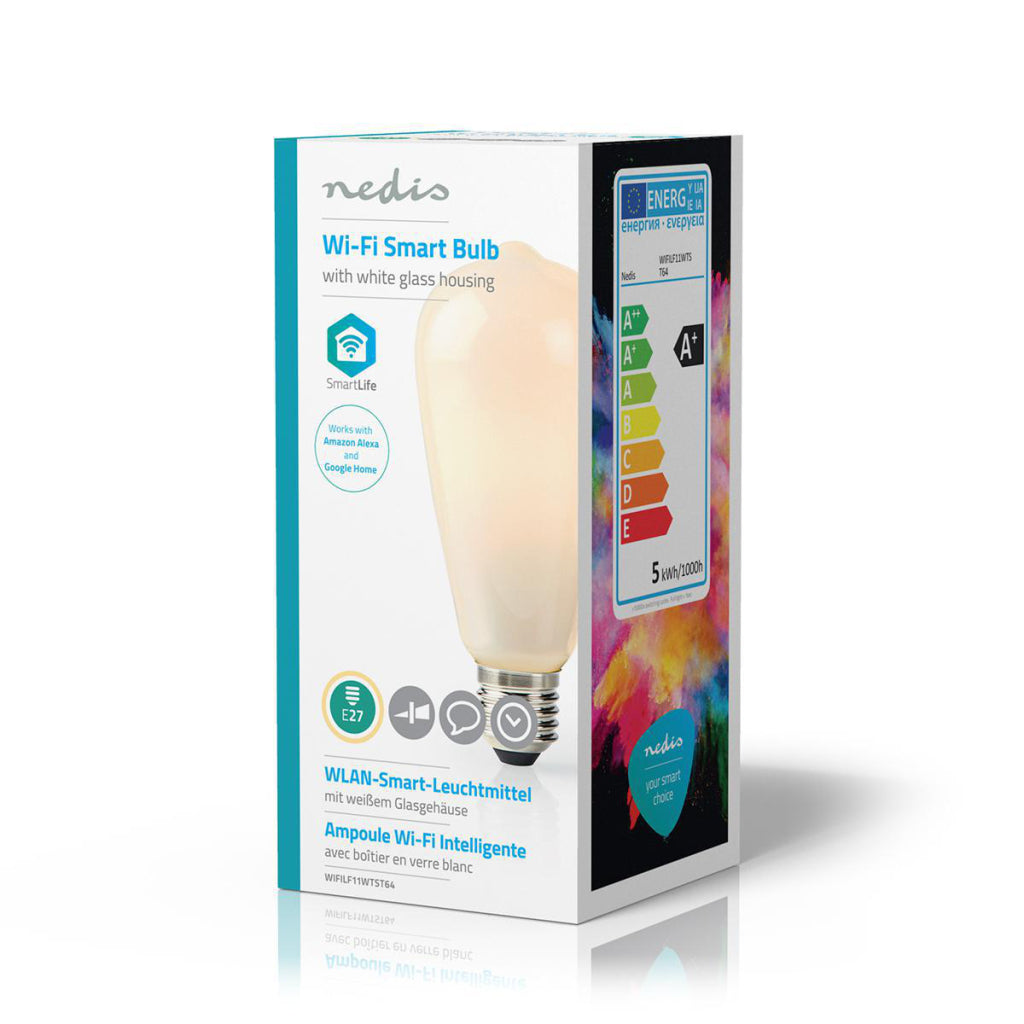 Nedis Wifilf11wtst64 Wi-Fi Smart LED Lamp E27 ST64 5 W 500 LM Weiß