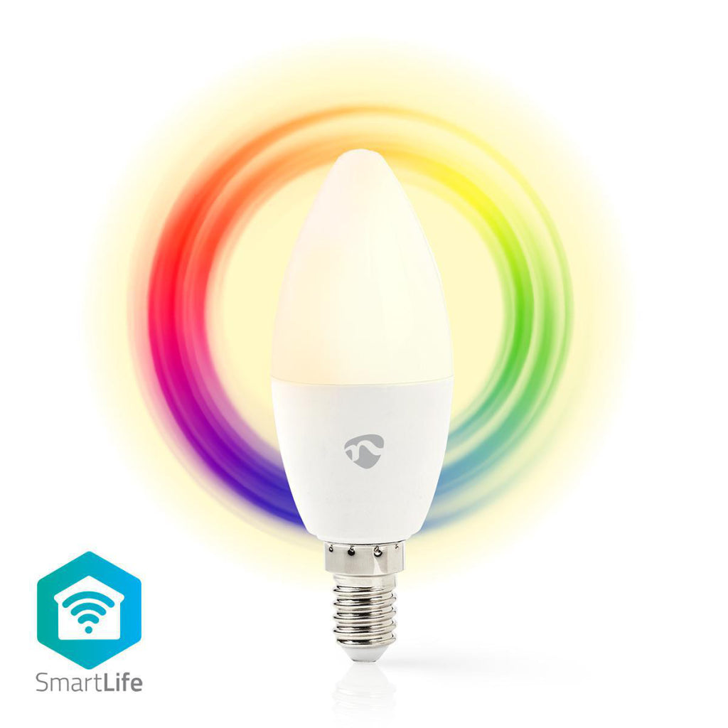 Nedis wifilc11wte14 Wi-Fi smart LED-lampe full farge og varmhvit E14