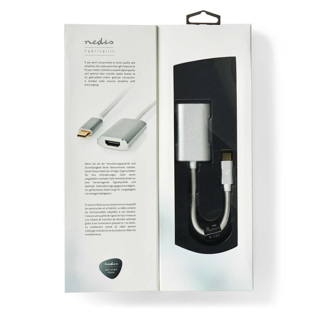 NEDIS CCTB64680AAL02 ADAPTER USB USB 3,2 Trade USB de type C GEN 1; Trade HDMI masculin; Connecteur 0,20 m