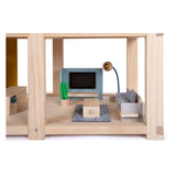 Pieno piccolo - casa delle bambole in legno con mobili