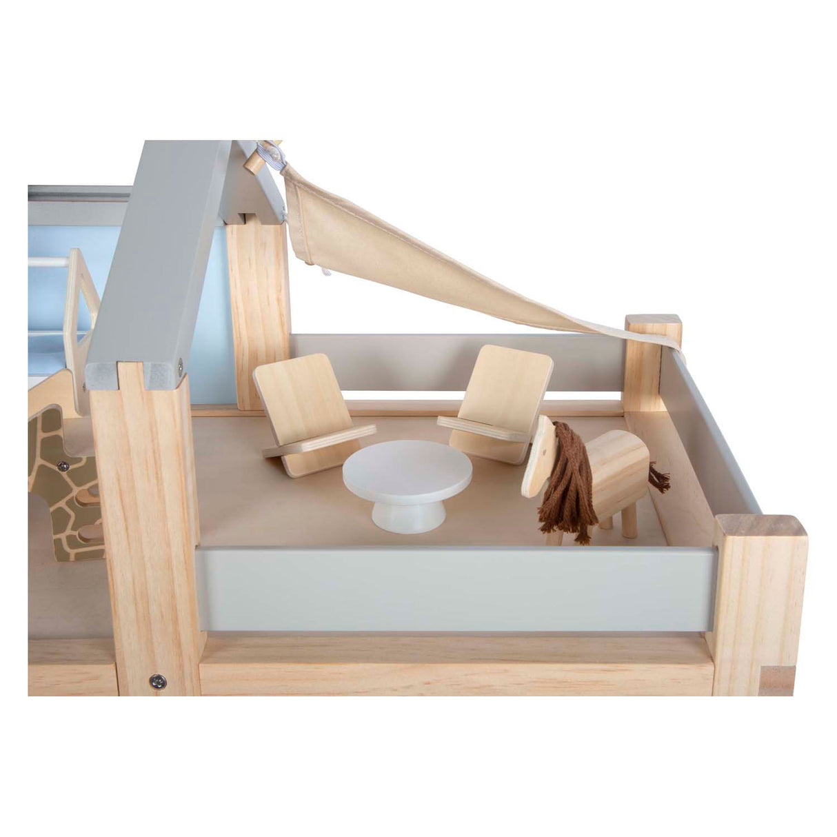 Pieno piccolo - casa delle bambole in legno con mobili