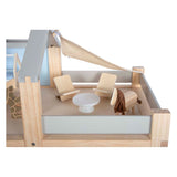 Pieno piccolo - casa delle bambole in legno con mobili