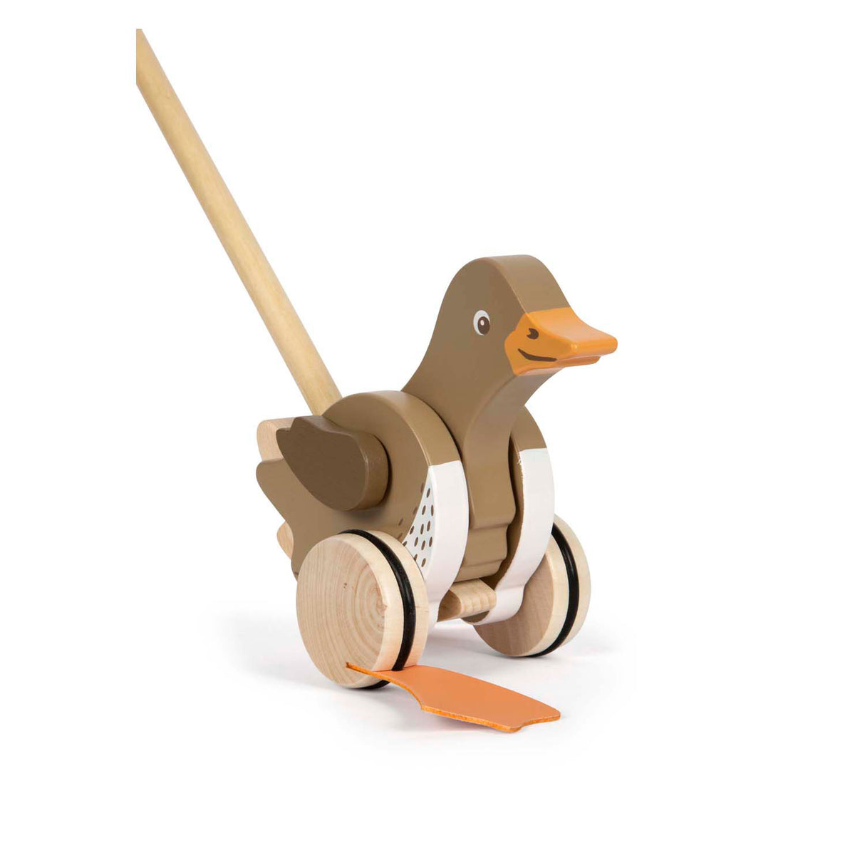 Klenge Fouss - hëlze Push-Figur Enten mat bewegende Kapp