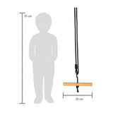 Small Foot - Wooden rotating trapeze swing black line