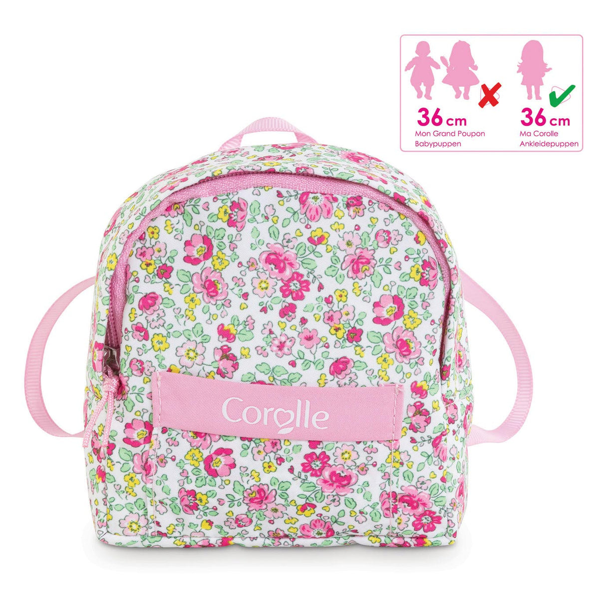 Mochila de muñecas de corolle ma mochila floral