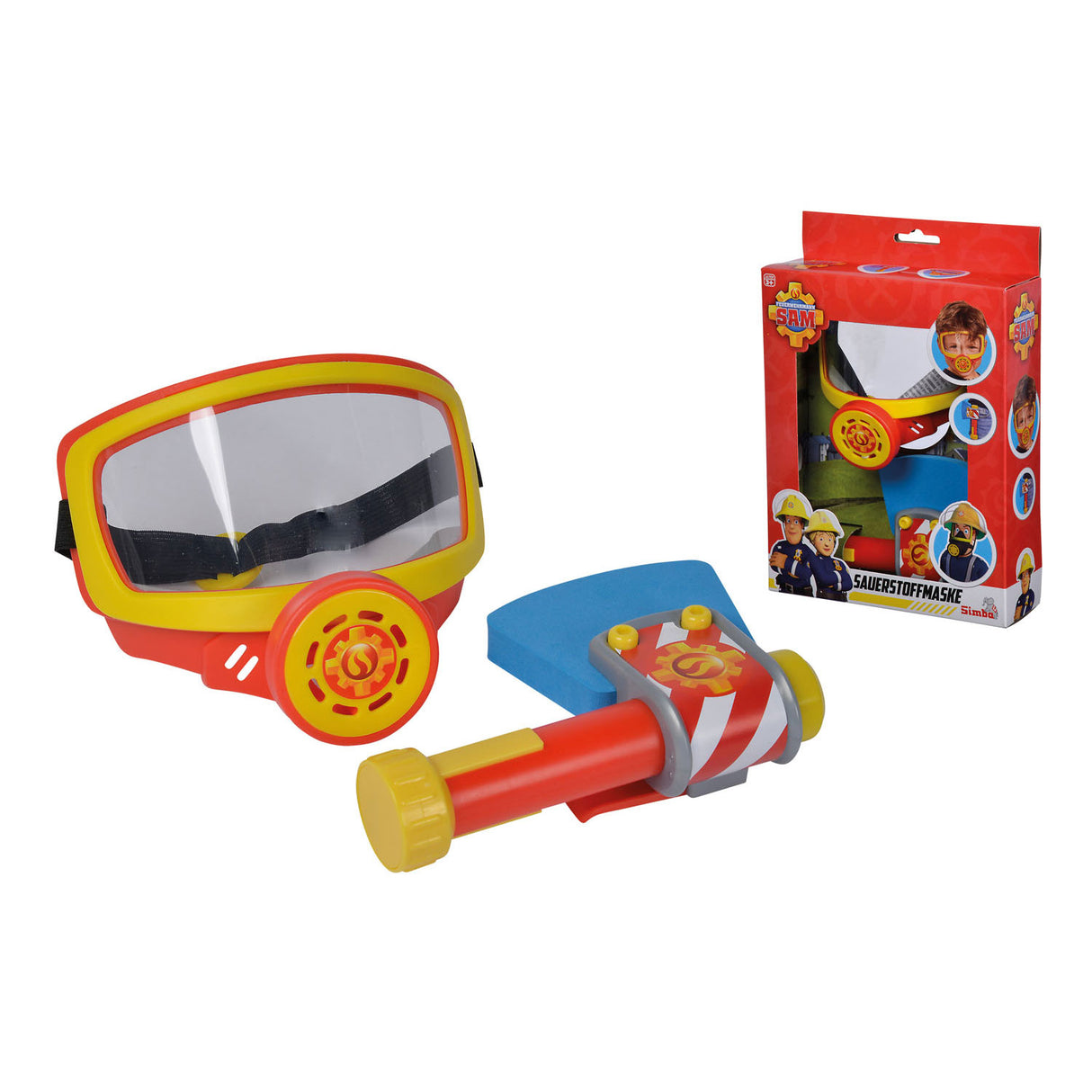 Simba Fireman Sam Oxygen Mask con hacha de fuego