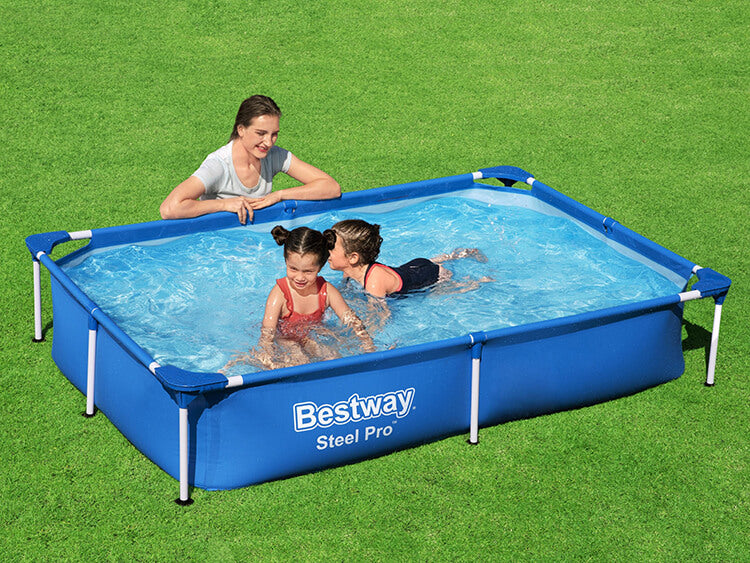 Bestway Piscine en acier Rectangle 221