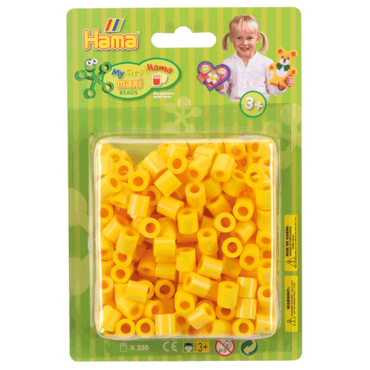 Hama iron beads maxi - yellow, 250st.