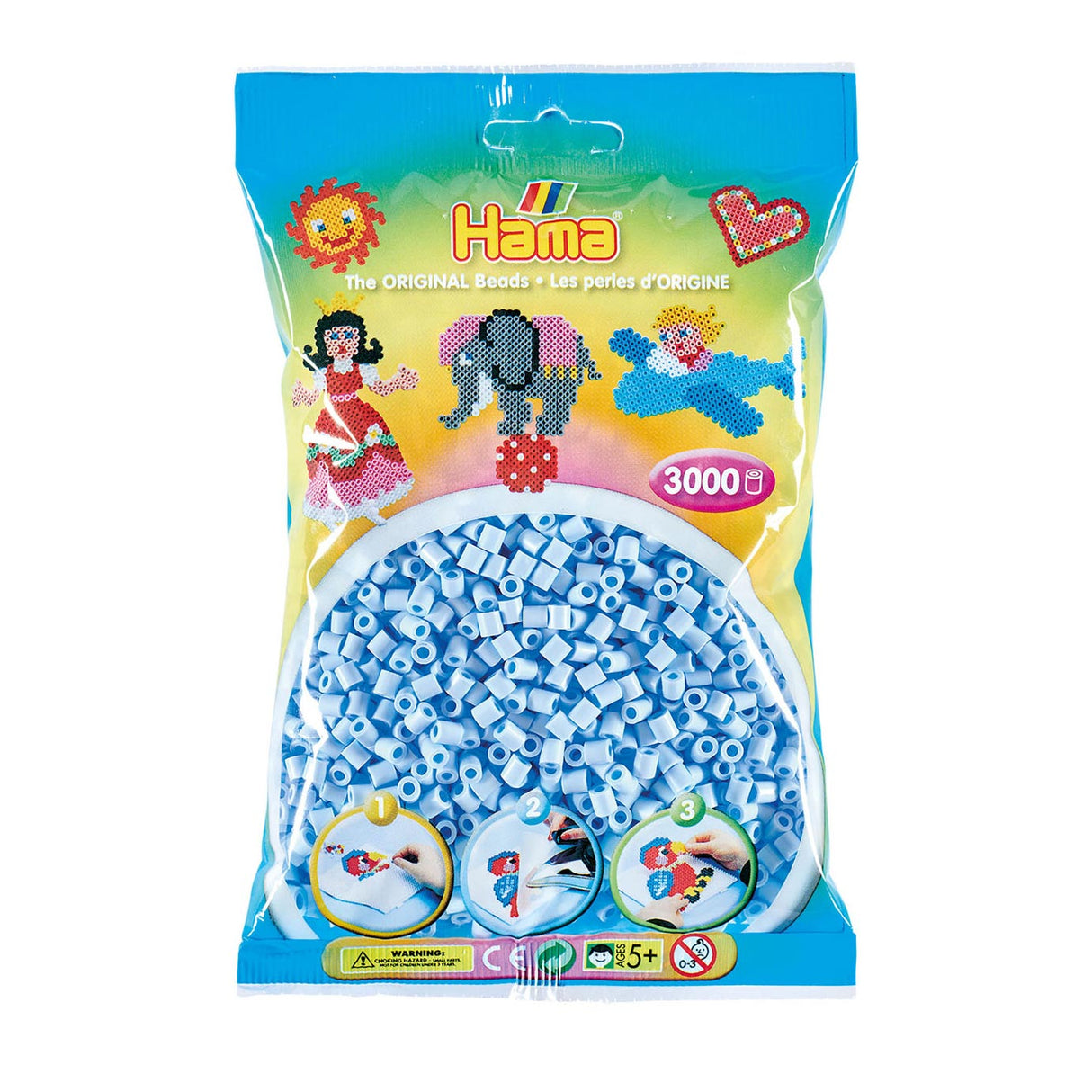 Hama String Beads - Pastell Äis blo (97), 3000st.