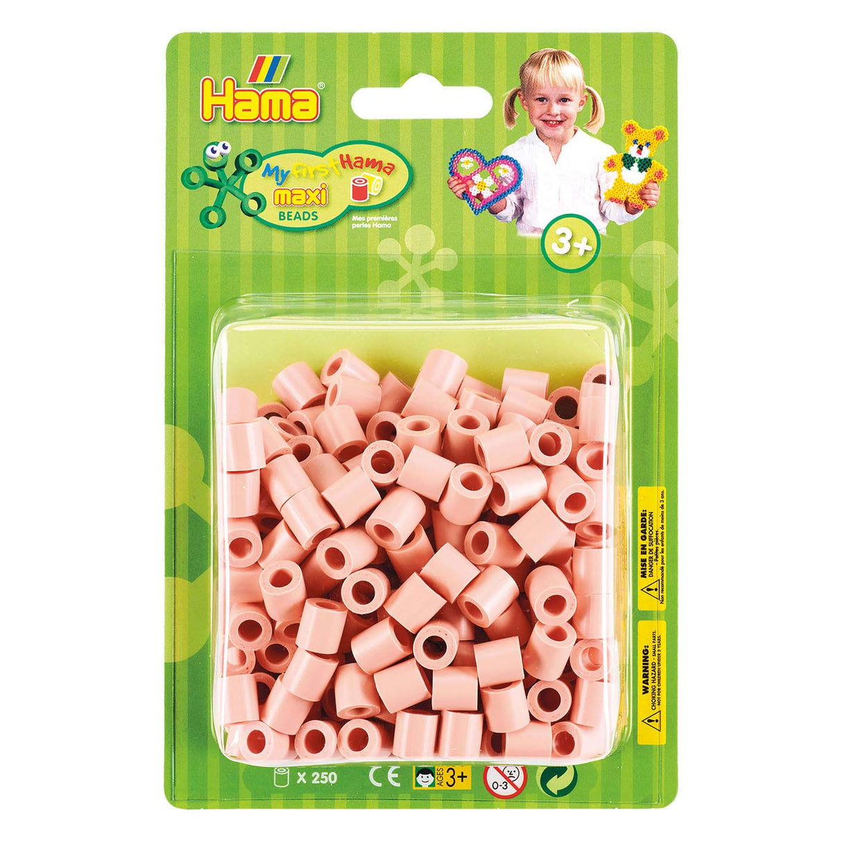 Hama Iron Beads Maxi - Matte Pink, 250st.