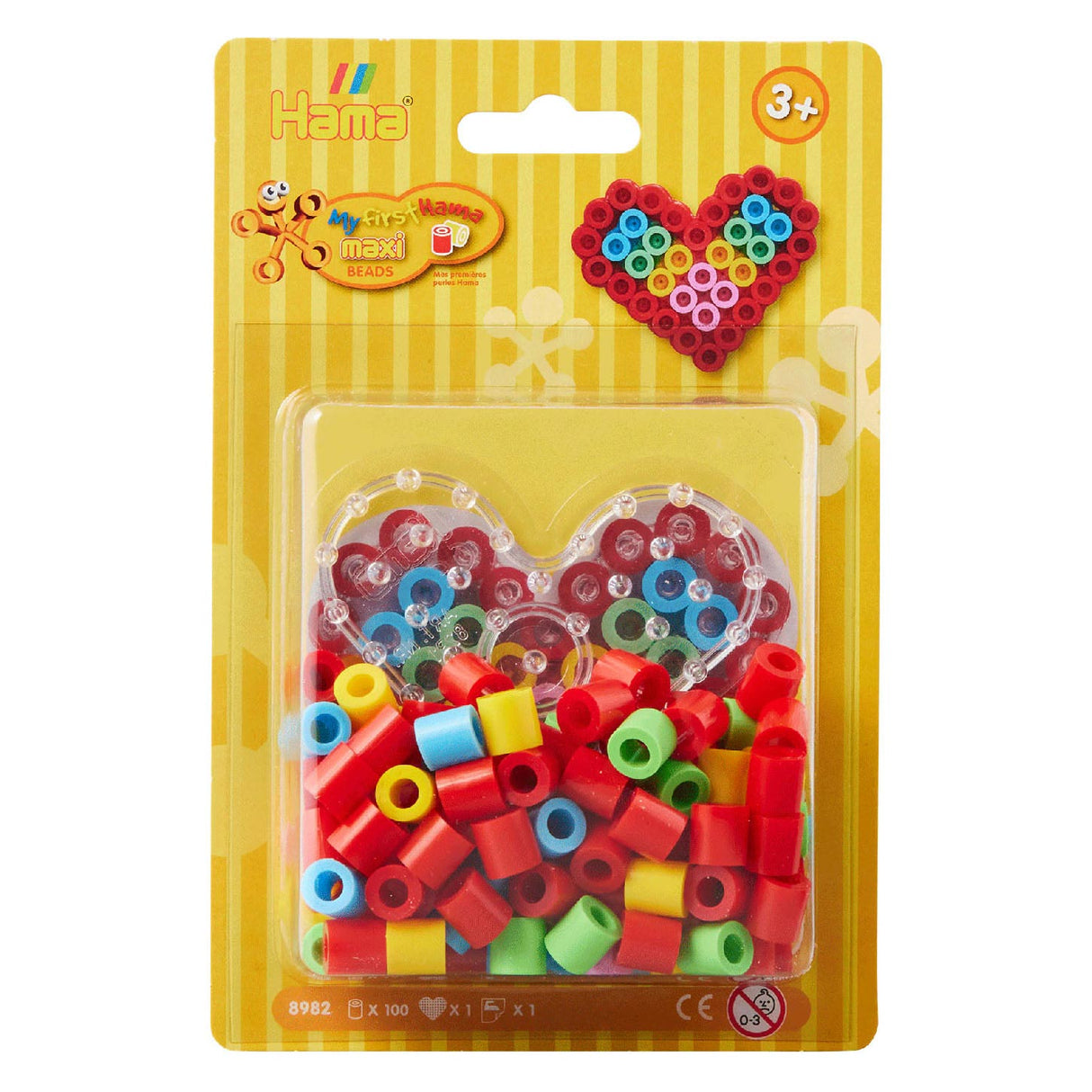 Hama String Bead Set Maxi Heart, 100e.