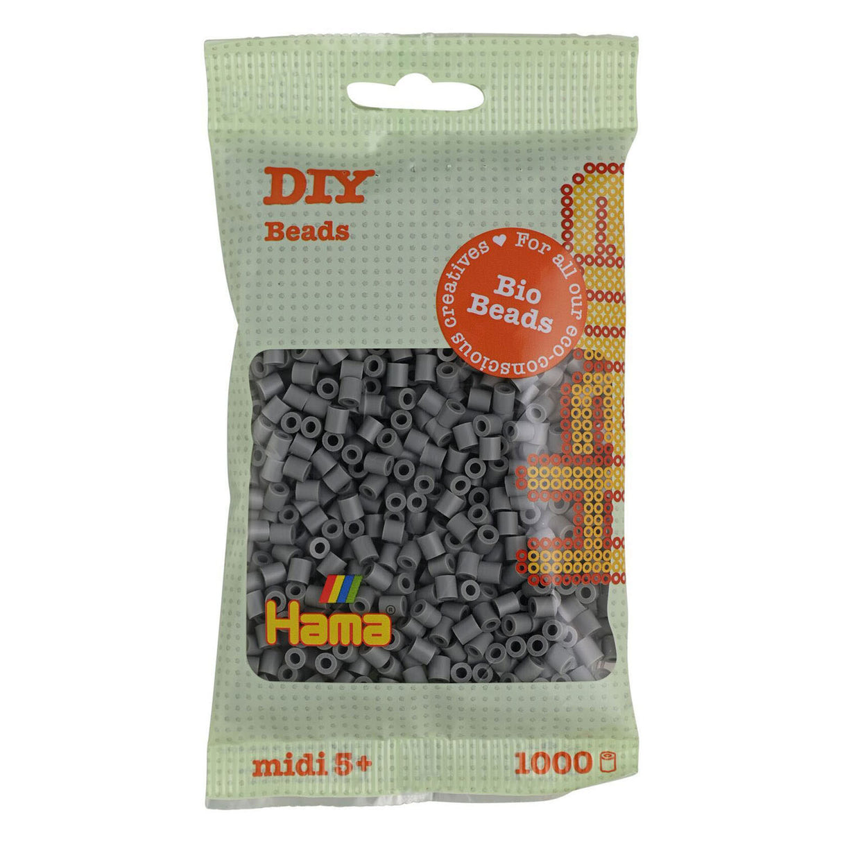 Hama Bio String Perlen - Grau (017), 1000st.