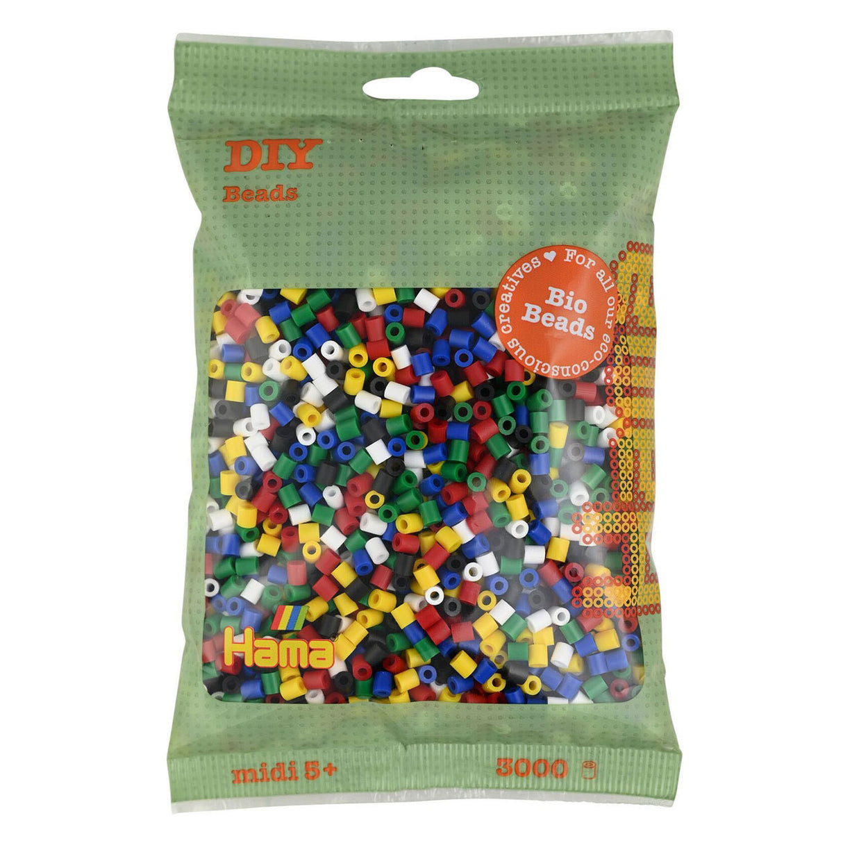 Hama Bio String Perlen - Color Mix (198), 3000st.