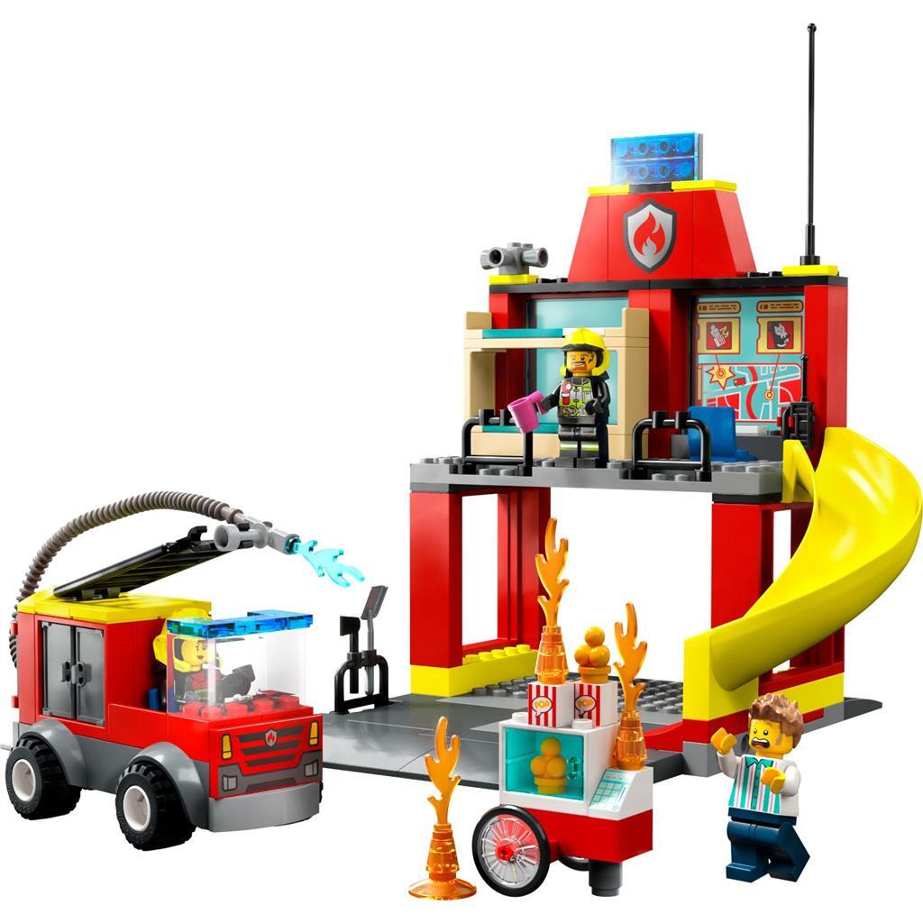Hasičská stanice Lego City 60375 a hasičský vůz
