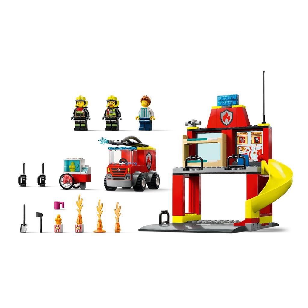 Hasičská stanice Lego City 60375 a hasičský vůz