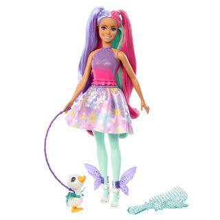 Mattel Odrobina lalki mody różowe fioletowe włosy