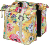 Basil Bloom Field Double Bicycle Bag - Vandtæt, fuldt foret, honninggul