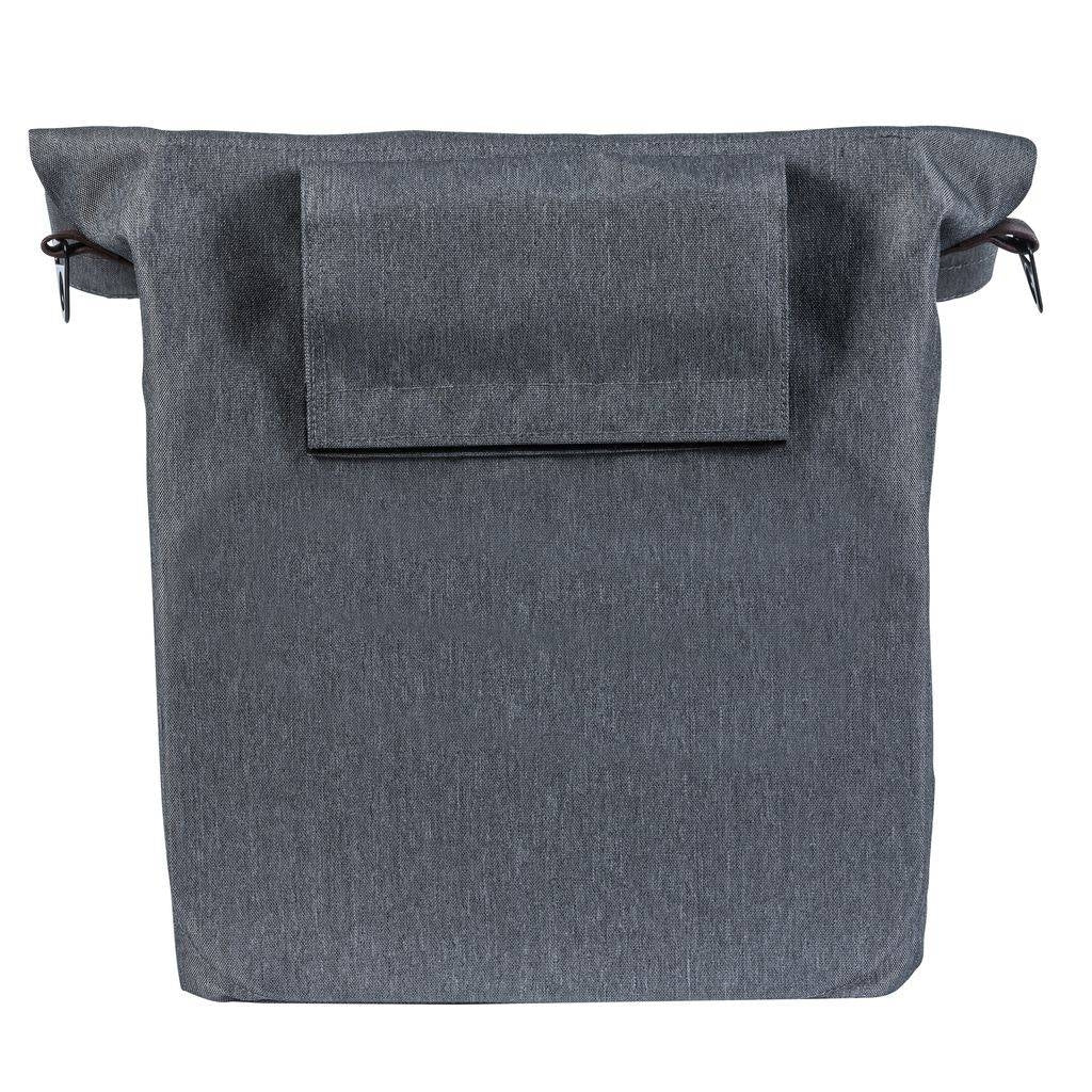 Basil City Shopper - FietShopper, Grey Melee, 14-16L, veganski leder, zložljivo zadrževanje vode, odsev