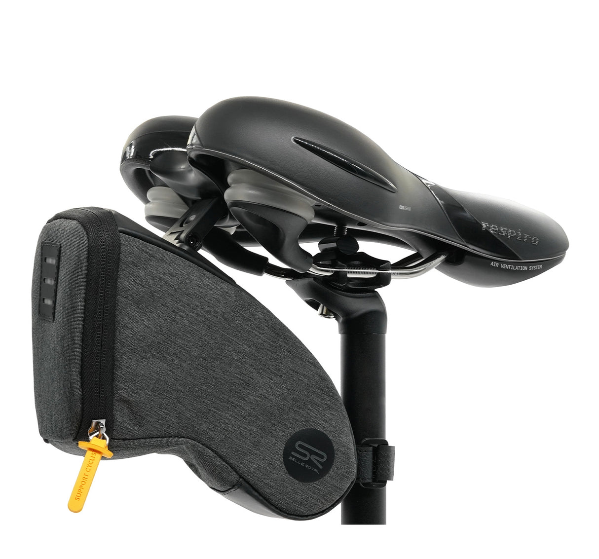 Selle Royal Saddle bag Medium, Unisex, Black, 1.2L