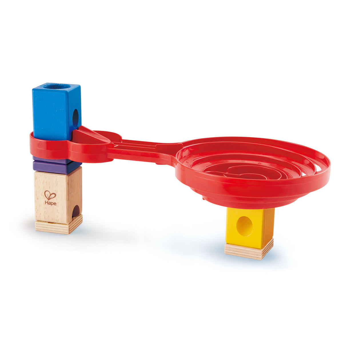 Hape Quadrilla doppelseitig Spiral Twist Knikkerbaan. 9dlg.