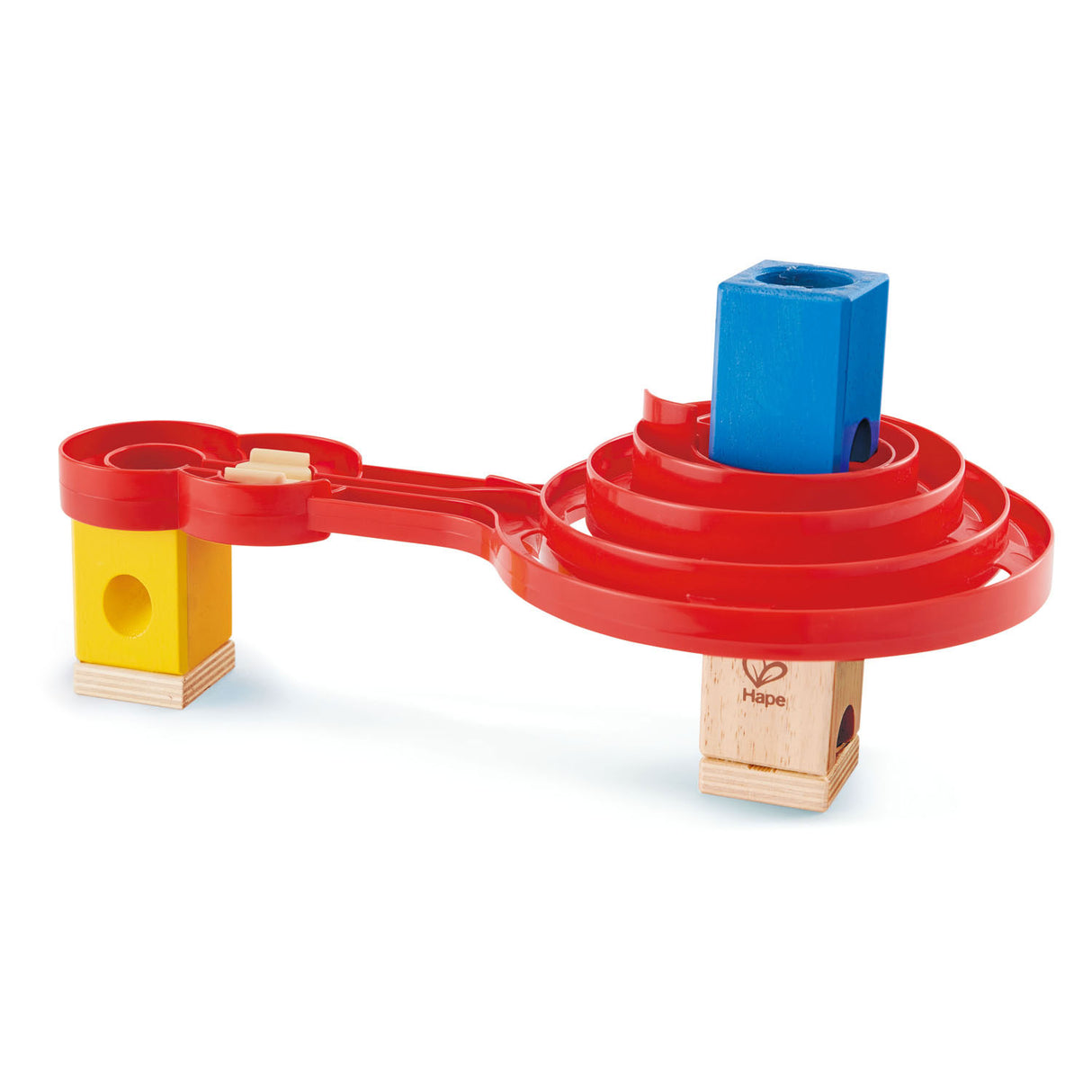 Hape Quadrilla doppelseitig Spiral Twist Knikkerbaan. 9dlg.