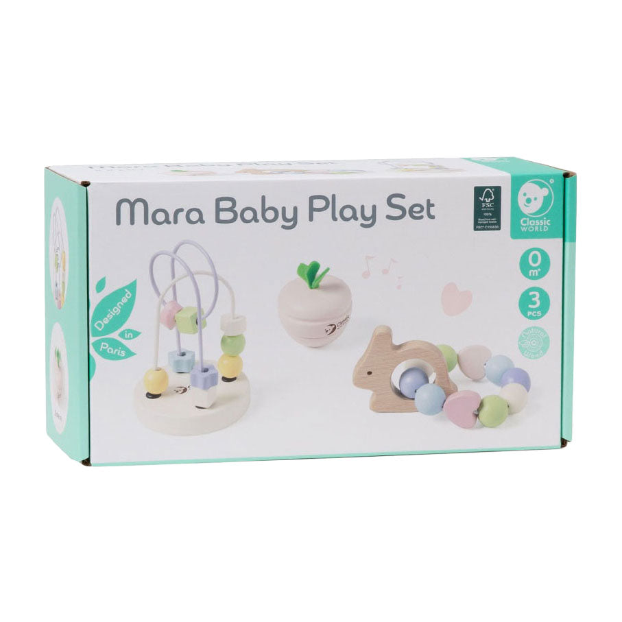 Classic Haapt hëlzent Puppelchen Spill Set Mora, 3DLG.