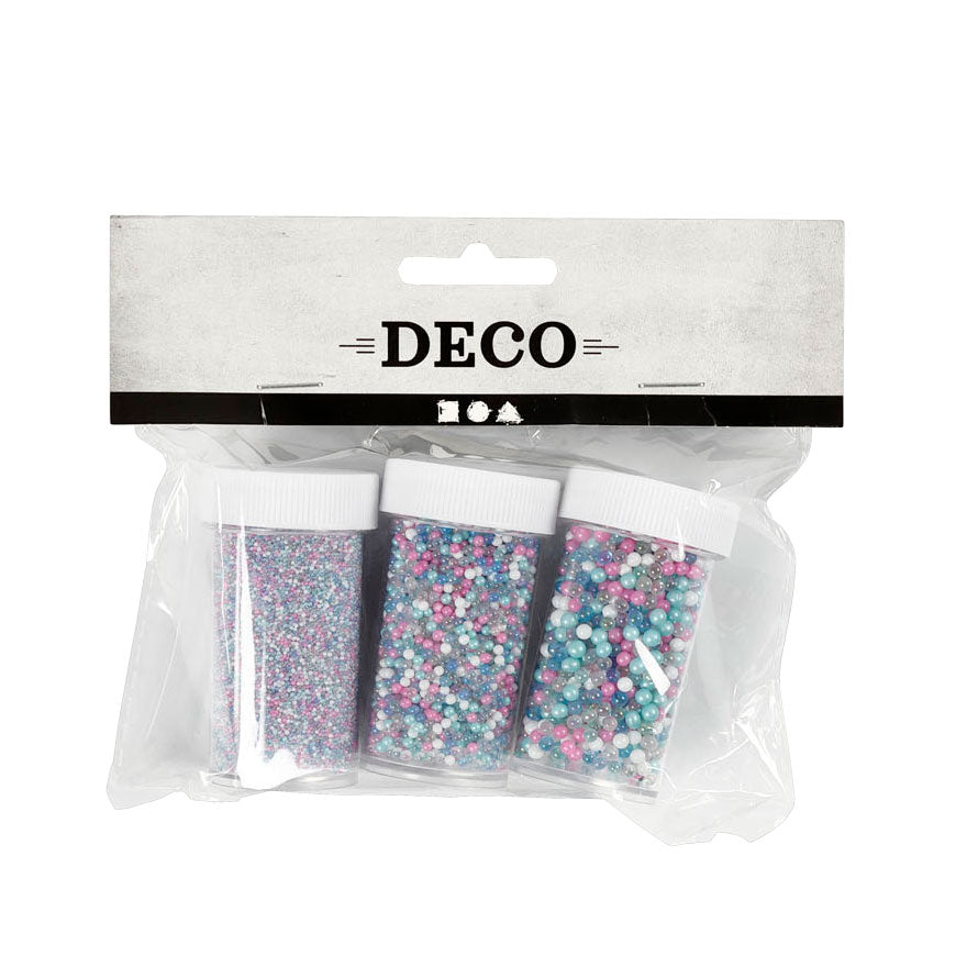 Mini piedras hechas de vidrio, 3x45 gramos