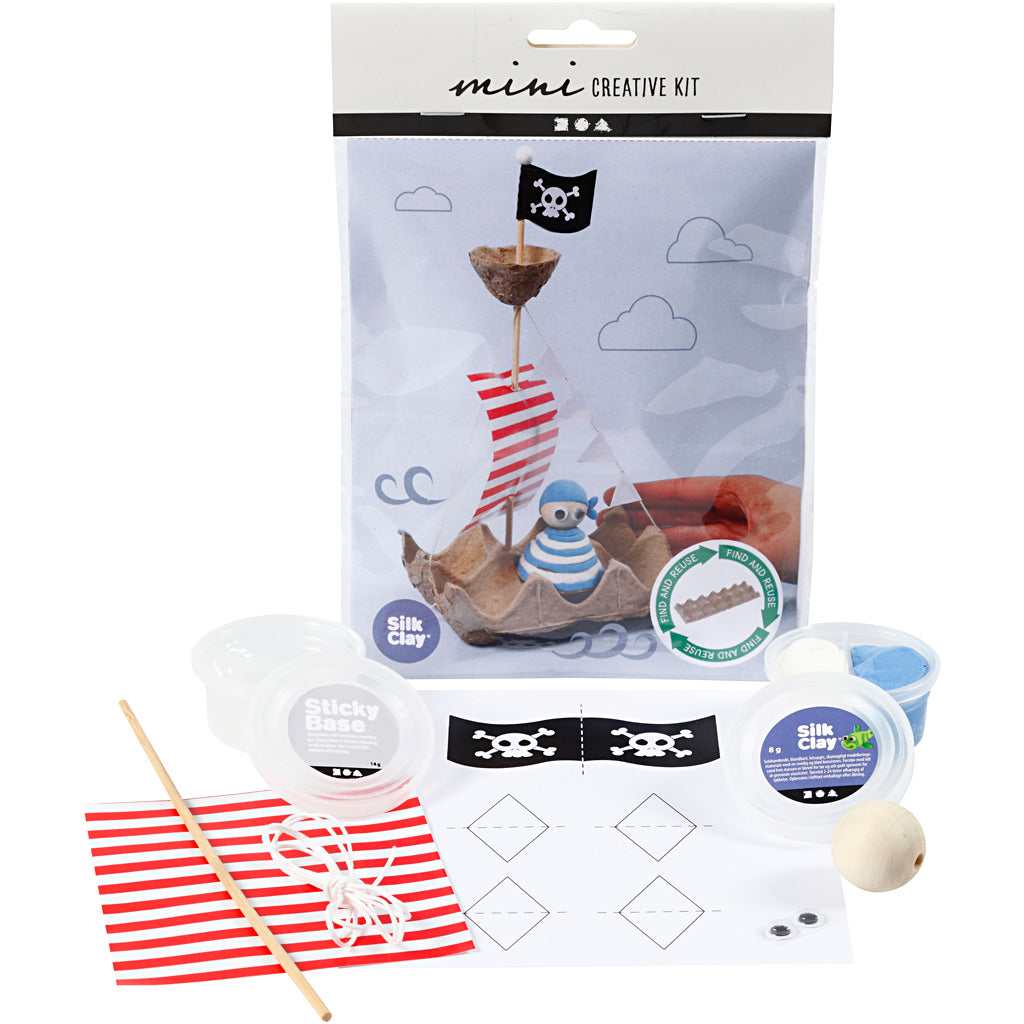 Creativ Company Mini Creative Kit egg box Pirate boat